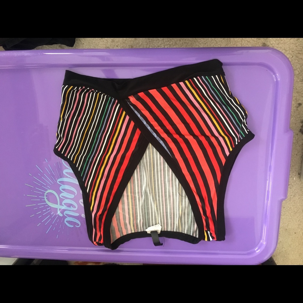 Rainbow printed crop top. Pants sold separate!